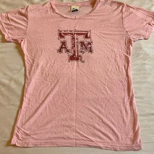 Pink T-Shirt with Texas A&M Logo